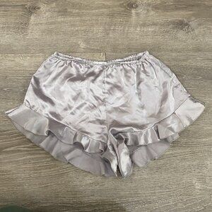 LULUS WOMEN'S SOFT PAJAMA SHORTS RUFFLED SMALL